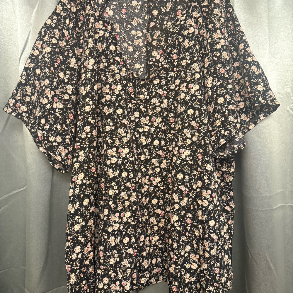 Floral flare sleeve blouse from SHEIN